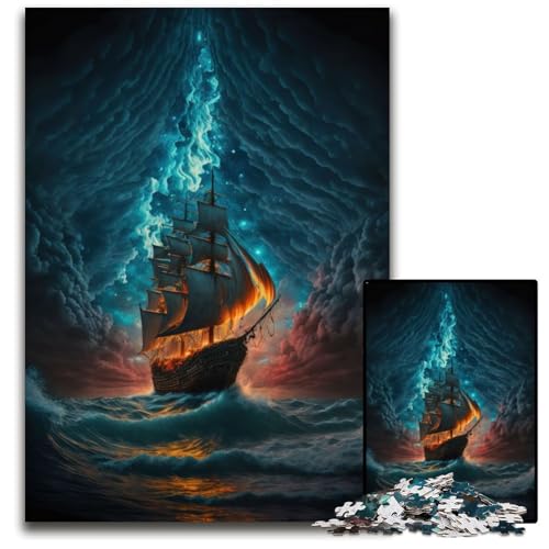 Puzzle für Erwachsene, 1000 Teile, Boot, Mondnacht, Holzpuzzle für Erwachsene, Denkspiel für Teenager und Familieninteraktion, 50x75cm Puzzle für Erwachsene, 1000 Teile, Boot, Mondnacht, Holzpuzzle für Erwachsene, Denkspiel für Teenager und Familieninteraktion, 50x75cm von XHAXING