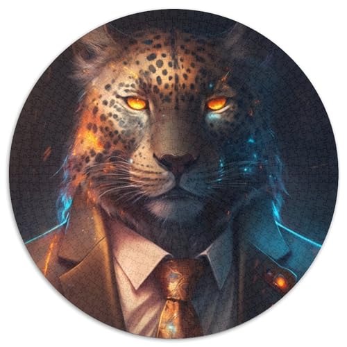 Puzzle für Erwachsene, 1000 Teile, Boss Leopard, Papierpuzzle, anspruchsvolles Denkspiel, Familienaktivität, Heimdekoration, (Größe 67,5 x 67,5 cm) von XHAXING