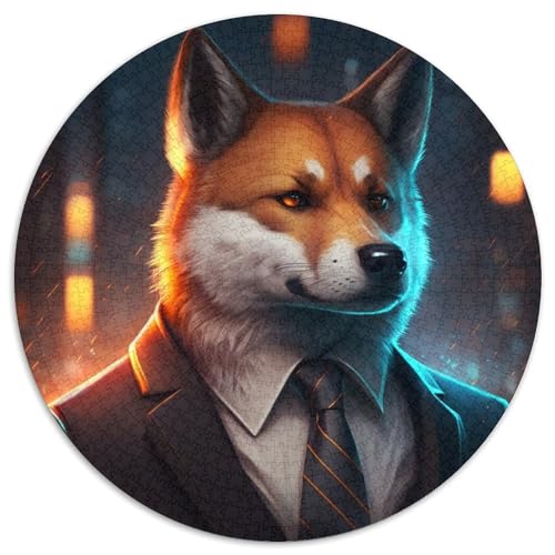 Puzzle für Erwachsene, 1000 Teile, Boss Shiba Inu, Papierpuzzle, anspruchsvolles Denkspiel für Teenager, perfekt als Heimdekoration oder Geschenk (Größe 67,5 x 67,5 cm) von XHAXING