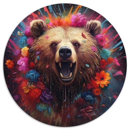 Puzzle für Erwachsene, 1000 Teile, Braunbär-Papierpuzzle, Denksportaufgabe, Spiel für Erwachsene, interaktive Aktivität für die Familie (Größe 67,5 x 67,5 cm) von XHAXING