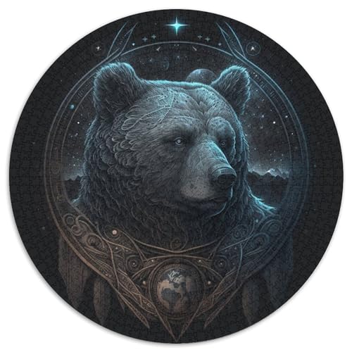 Puzzle für Erwachsene, 1000 Teile, Braunbär-Papierpuzzle, anspruchsvolles Denkspiel für Teenager, perfekt als Heimdekoration oder Geschenk (Größe 67,5 x 67,5 cm) von XHAXING