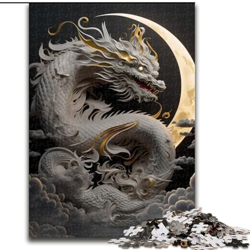 Puzzle für Erwachsene, 1000 Teile, Brave Dragon, Puzzle aus Holz, anspruchsvolles Denkspiel für Teenager, Spaß für den Familienspielabend, 1000 Teile(50x75cm) von XHAXING