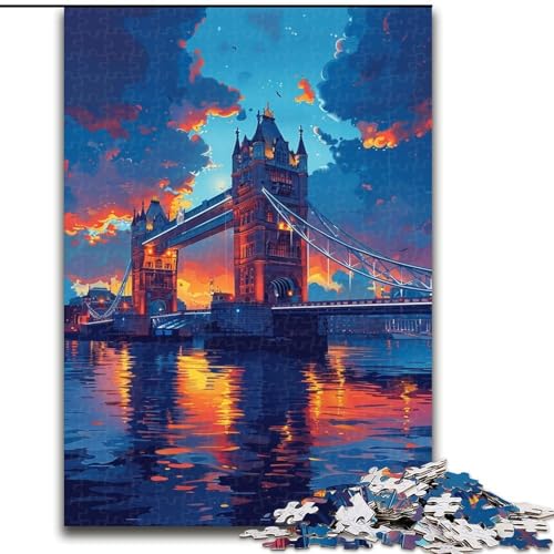 Puzzle für Erwachsene, 1000 Teile, Bridge of England, Puzzle aus Pappe, Spaß für die ganze Familie, Basteln, perfekt für Geburtstage, Feiertage, 1000 Stück(26x38cm) von XHAXING