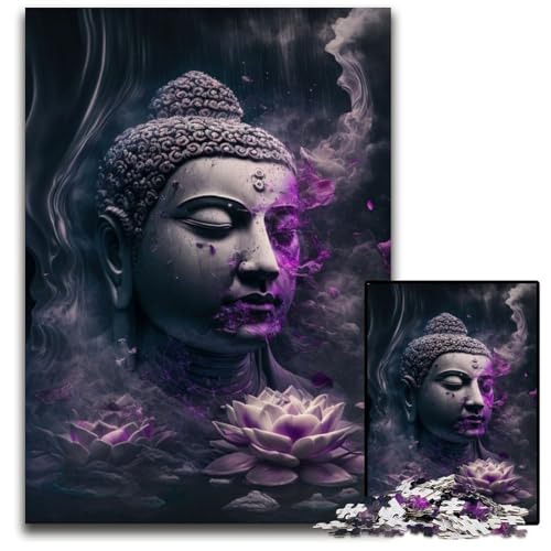 Puzzle für Erwachsene, 1000 Teile, Buddha-Puzzle aus Holz, Denkspiel für Erwachsene, für Teenager und Familieninteraktion, 50x75cm Puzzle für Erwachsene, 1000 Teile, Buddha-Puzzle aus Holz, Denkspiel für Erwachsene, für Teenager und Familieninteraktion, 50x75cm von XHAXING