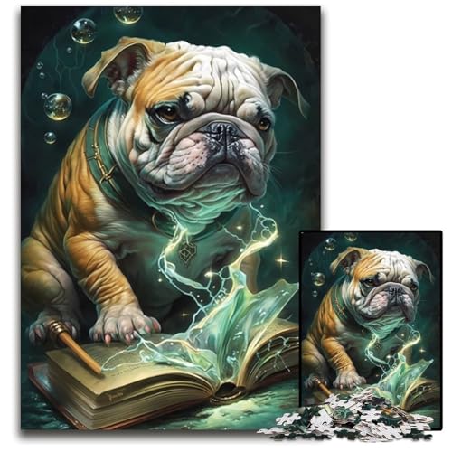 Puzzle für Erwachsene, 1000 Teile, Bulldogge, Holzpuzzle für Erwachsene, Denkspiel für Teenager und Familieninteraktion, 26 x 38 cm Puzzle für Erwachsene, 1000 Teile, Bulldogge, Holzpuzzle für Erwachsene, Denkspiel für Teenager und Familieninteraktion, 26 x 38 cm von XHAXING