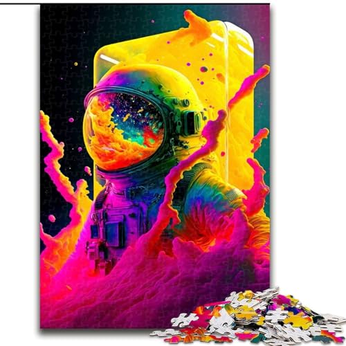 Puzzle für Erwachsene, 1000 Teile, Bunte Astronauten-Puzzles aus Pappe, anspruchsvolles Denkspiel für Teenager, unterhaltsames interaktives Spiel für die ganze Familie, 1000 Teile(26x38cm) von XHAXING