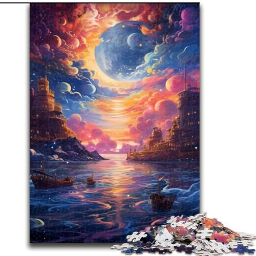Puzzle für Erwachsene, 1000 Teile, Bunte Herbstlandschaft, aus Pappe, Denkspiel, interaktives Familienspiel, geeignet für Kinder ab 14 Jahren, 1000 Teile(26x38cm) von XHAXING