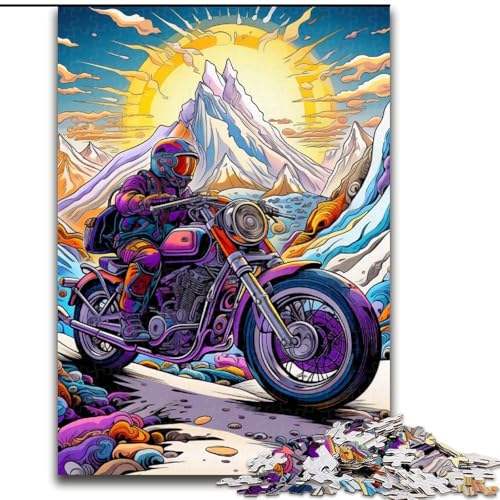 Puzzle für Erwachsene, 1000 Teile, Bunte Motorräder, Puzzle aus Holz, interaktives Familienspiel, Denksportgeschenk, Lernspielzeug, 1000 Teile(50x75cm) von XHAXING