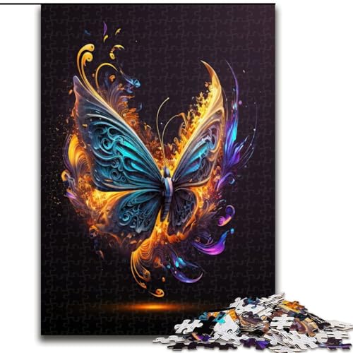 Puzzle für Erwachsene, 1000 Teile, Bunte Schmetterlings-Puzzles aus Holz, anspruchsvolles Denkspiel für Teenager, unterhaltsames interaktives Spiel für die ganze Familie, 1000 Teile(50x75cm) von XHAXING