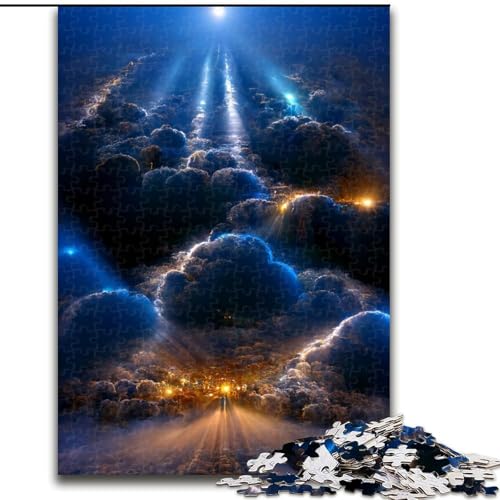 Puzzle für Erwachsene, 1000 Teile, Bunte Traumwolken, Puzzle aus Holz, anspruchsvolles Denkspiel für Teenager, unterhaltsames interaktives Spiel für die ganze Familie, 1000 Teile(50x75cm) von XHAXING