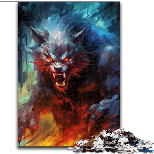 Puzzle für Erwachsene, 1000 Teile, Bunte Wolfsbilder, Puzzle aus Holz, lehrreich und unterhaltsam, Indoor-Spiel für die Heimdekoration, 1000 Teile(50x75cm) von XHAXING