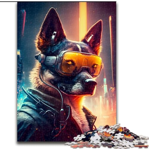 Puzzle für Erwachsene, 1000 Teile, Cooles Hunde-Puzzle, aus Pappe, Geschenk für Männer und Frauen, für den Alltag und besondere Anlässe, 1000 Teile(26x38cm) von XHAXING