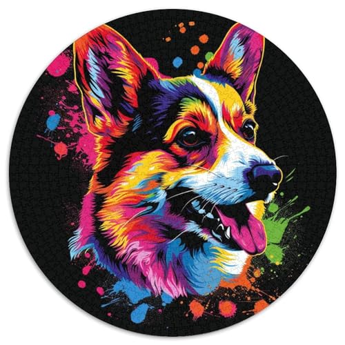Puzzle für Erwachsene, 1000 Teile, Corgi-Papierpuzzle, Denksportaufgabe, Spiel für Erwachsene, interaktive Aktivität für die Familie (Größe 67,5 x 67,5 cm) von XHAXING