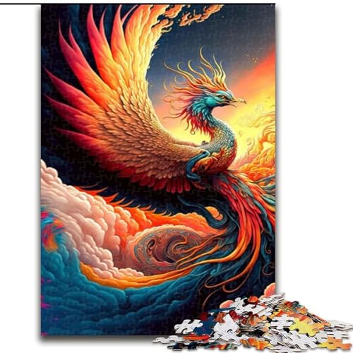 Puzzle für Erwachsene, 1000 Teile, Cosmic Phoenix, aus Pappe, Eltern, Partner, Freunde – ab 14 Jahren, 1000 Teile(26x38cm) von XHAXING