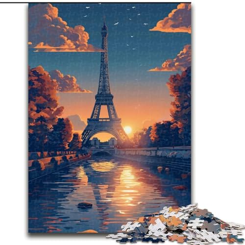 Puzzle für Erwachsene, 1000 Teile, Eiffelturm bei Sonnenuntergang, Puzzle aus Holz, anspruchsvolles Denkspiel für Teenager, unterhaltsames interaktives Spiel für die ganze Familie, 1000 Teile(50x75cm) Puzzle für Erwachsene, 1000 Teile, Eiffelturm bei Sonnenuntergang, Puzzle aus Holz, anspruchsvolles Denkspiel für Teenager, unterhaltsames interaktives Spiel für die ganze Familie, 1000 Teile(50x75cm) von XHAXING