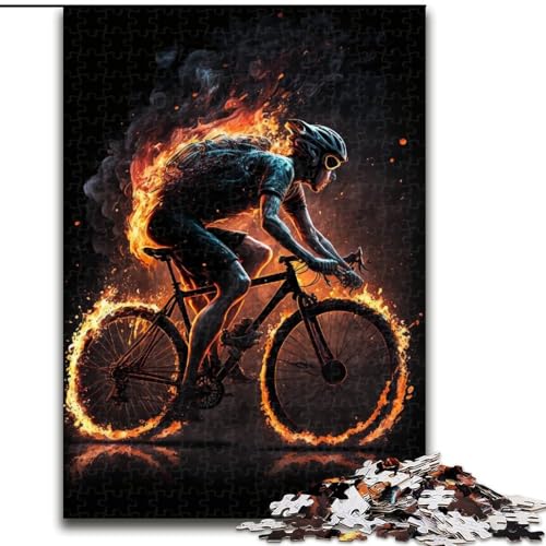 Puzzle für Erwachsene, 1000 Teile, Fahrräder, Radfahrer, Puzzle aus Holz, anspruchsvolles Denkspiel für Teenager, unterhaltsames interaktives Spiel für die ganze Familie, 1000 Teile(50x75cm) von XHAXING