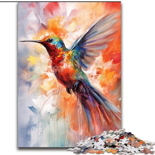 Puzzle für Erwachsene, 1000 Teile, Fantasie-Kolibri-Puzzle aus Holz, Weihnachten, Halloween, Ostern, Neujahr, 1000 Teile(50x75cm) von XHAXING
