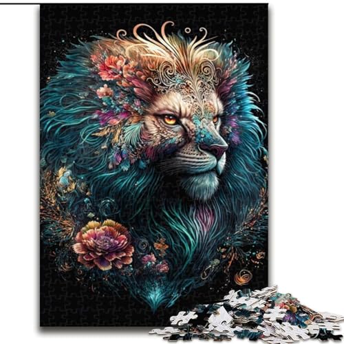 Puzzle für Erwachsene, 1000 Teile, Fantasie-Löwe, aus Pappe, lehrreiches und unterhaltsames Indoor-Spiel für die Heimdekoration, 1000 Teile(26x38cm) von XHAXING