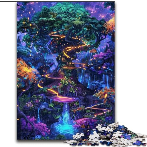 Puzzle für Erwachsene, 1000 Teile, Fantasie-Weltkarte, aus Pappe, interaktives Familienspiel, Denksportgeschenk, Lernspielzeug, 1000 Teile(26x38cm) von XHAXING