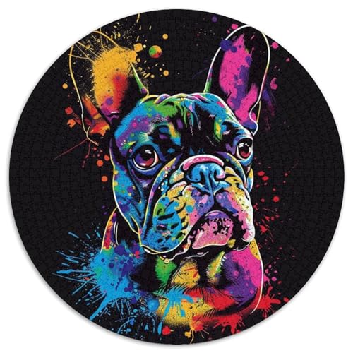 Puzzle für Erwachsene, 1000 Teile, Fantasy-Bulldoggen-Papierpuzzle, Denksportaufgabe, Spiel für Erwachsene, interaktive Familienaktivität (Größe 67,5 x 67,5 cm) von XHAXING