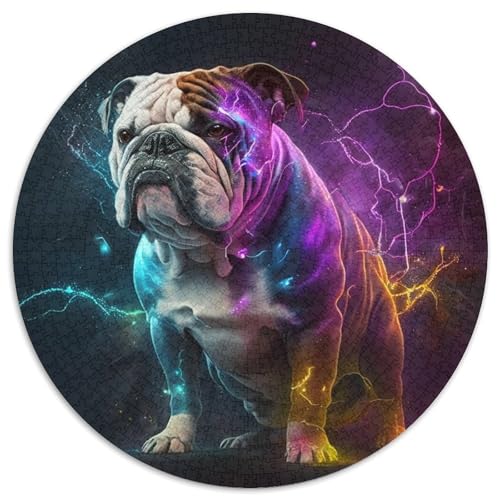Puzzle für Erwachsene, 1000 Teile, Fantasy-Bulldoggen-Puzzle für Erwachsene, Familienspieleabend, Heimdekoration und Gehirntrainingsgeschenk (67,5 x 67,5 cm) von XHAXING