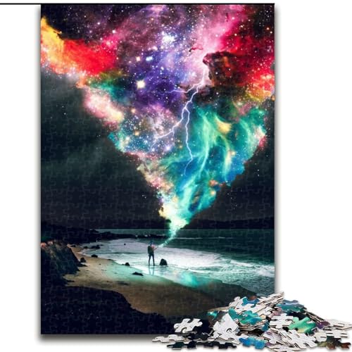 Puzzle für Erwachsene, 1000 Teile, Farben am Himmel, aus Holz, anspruchsvolles Denkspiel für Teenager, Spaß für den Familienspieleabend, 1000 Teile(50x75cm) von XHAXING