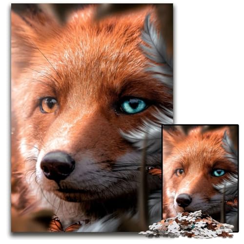 Puzzle für Erwachsene, 1000 Teile, Federfuchs, Holzpuzzle für Erwachsene, Denkspiel für Teenager und Familieninteraktion, 50x75cm Puzzle für Erwachsene, 1000 Teile, Federfuchs, Holzpuzzle für Erwachsene, Denkspiel für Teenager und Familieninteraktion, 50x75cm von XHAXING