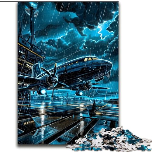 Puzzle für Erwachsene, 1000 Teile, Flugzeuge unter Blitzschlag, aus Holz, anspruchsvolles Denkspiel für Teenager, unterhaltsames interaktives Spiel für die ganze Familie, 1000 Teile(50x75cm) von XHAXING