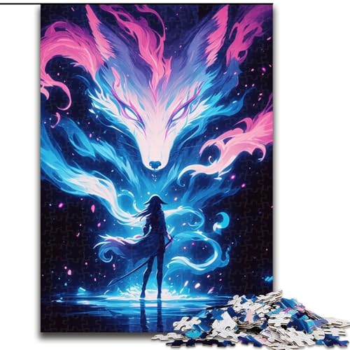 Puzzle für Erwachsene, 1000 Teile, Füchse, Puzzle aus Holz, lehrreich und unterhaltsam, Indoor-Spiel für die Heimdekoration, 1000 Teile(50x75cm) von XHAXING