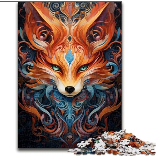 Puzzle für Erwachsene, 1000 Teile, Füchse, buntes Puzzle aus Holz, anspruchsvolles Denkspiel für Teenager, unterhaltsames interaktives Spiel für die ganze Familie, 1000 Teile(50x75cm) von XHAXING