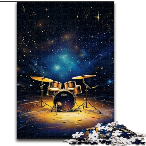 Puzzle für Erwachsene, 1000 Teile, Galactic Drums, Puzzle aus Holz, interaktives Familienspiel, Denksportgeschenk, Lernspielzeug, 1000 Teile(50x75cm) von XHAXING
