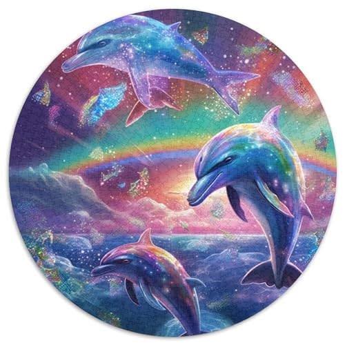 Puzzle für Erwachsene, 1000 Teile, Galaxie-Delfin, 1000-teiliges Puzzle mit interaktivem Familienspiel, Kinder ab 14 Jahren (67,5 x 67,5 cm) von XHAXING