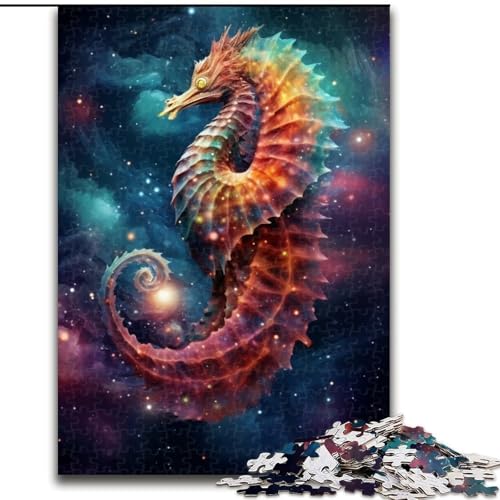 Puzzle für Erwachsene, 1000 Teile, Galaxie-Hippocampus-Puzzle aus Pappe, interaktives Familienspiel, Denksportgeschenk, Lernspielzeug, 1000 Teile(26x38cm) von XHAXING
