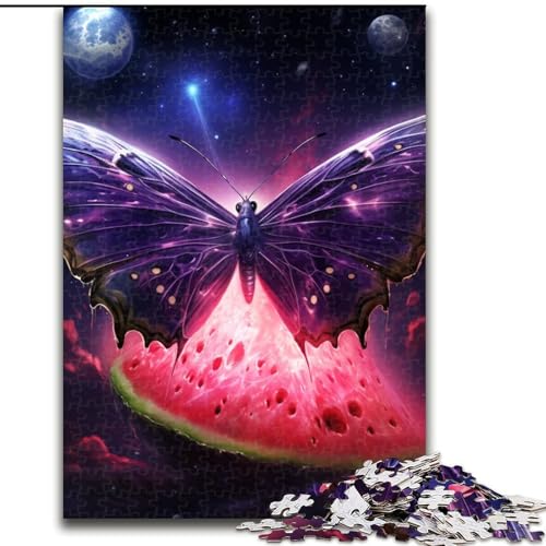 Puzzle für Erwachsene, 1000 Teile, Galaxie-Schmetterlings-Puzzle aus Pappe, interaktives Familienspiel, Denksport-Geschenk, Lernspielzeug, 1000 Teile(26x38cm) von XHAXING