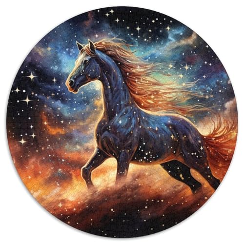 Puzzle für Erwachsene, 1000 Teile, Galaxien, Pferde, Puzzle, Stressabbau für Teenager, Cooles, einzigartiges Geschenk für die Familie (67,5 x 67,5 cm) von XHAXING