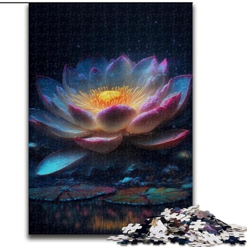 Puzzle für Erwachsene, 1000 Teile, Galaxy Art Lotus-Puzzle aus Pappe, lehrreiches und unterhaltsames Indoor-Spiel für die Heimdekoration, 1000 Teile(26x38cm) von XHAXING