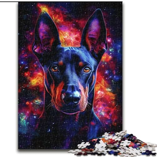 Puzzle für Erwachsene, 1000 Teile, Galaxy Dobermann-Puzzle, aus Pappe, für Teenager und Jugendliche, ideales Geburtstags, 1000 Teile(26x38cm) von XHAXING