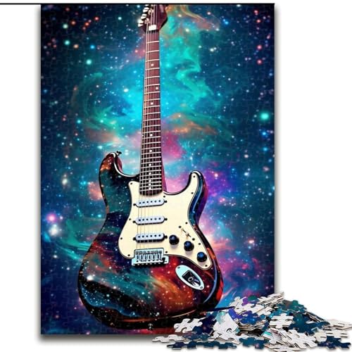Puzzle für Erwachsene, 1000 Teile, Gitarrenstern-Puzzle, aus Pappe, Eltern, Partner, Freunde – ab 14 Jahren, 1000 Teile(26x38cm) von XHAXING