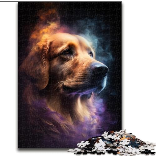 Puzzle für Erwachsene, 1000 Teile, Golden Retriever-Wolkenpuzzle aus Pappe, Weihnachten, Halloween, Ostern, Neujahr, 1000 Teile(26x38cm) von XHAXING