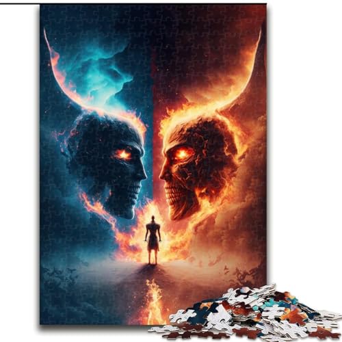 Puzzle für Erwachsene, 1000 Teile, Höllendämonen-Puzzle aus Pappe, anspruchsvolles Denkspiel für Teenager, unterhaltsames interaktives Spiel für die ganze Familie, 1000 Teile(26x38cm) von XHAXING