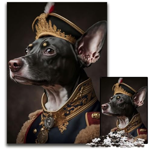 Puzzle für Erwachsene, 1000 Teile, Hund in Militäruniform, Papp-Puzzle für Erwachsene, Denkspiel für Teenager und Familieninteraktion, 26x38cm Puzzle für Erwachsene, 1000 Teile, Hund in Militäruniform, Papp-Puzzle für Erwachsene, Denkspiel für Teenager und Familieninteraktion, 26x38cm von XHAXING