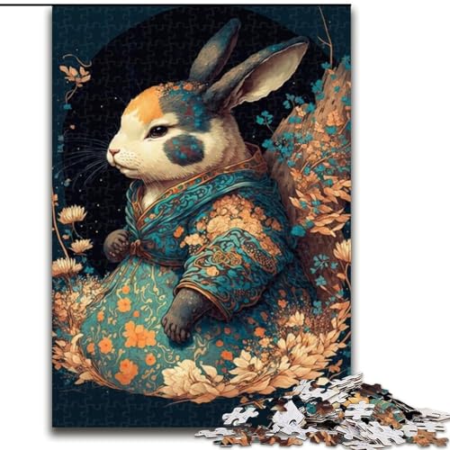 Puzzle für Erwachsene, 1000 Teile, Kaninchen-Puzzle aus Pappe, Spaß für die ganze Familie, Basteln, perfekt für Geburtstage, Feiertage, 1000 Stück(26x38cm) von XHAXING