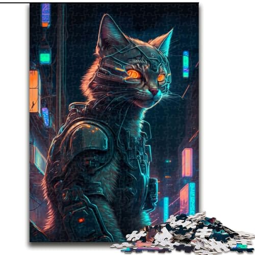 Puzzle für Erwachsene, 1000 Teile, Katze und Mensch, aus Pappe, anspruchsvolles Denkspiel für Teenager, Spaß für den Spieleabend mit der Familie, 1000 Teile(26x38cm) von XHAXING