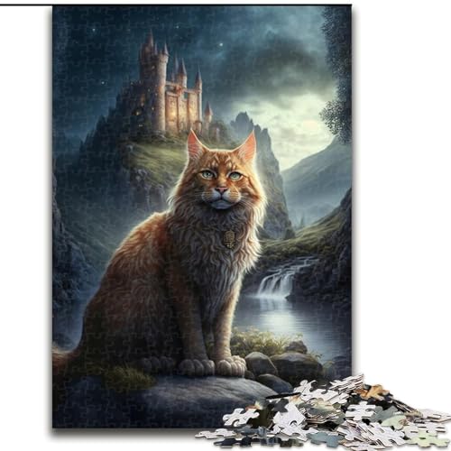 Puzzle für Erwachsene, 1000 Teile, Katzen auf einem fremden Planeten, Puzzle aus Holz, ideales Weihnachts- oder Geburtstagsgeschenk, Partyspiel-Spielzeug, 1000 Teile(50x75cm) von XHAXING