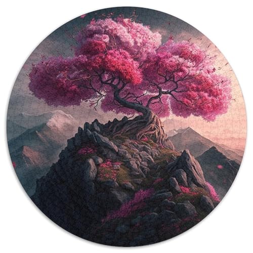 Puzzle für Erwachsene, 1000 Teile, Kirschblütenbaum-Landschaft, Papierpuzzle, Denksportaufgabe, Spiel für Erwachsene, interaktive Familienaktivität (Größe 67,5 x 67,5 cm) von XHAXING