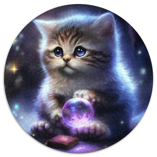 Puzzle für Erwachsene, 1000 Teile, Kristallkatzen-Papierpuzzle, Denksportaufgabe, Spiel für Erwachsene, interaktive Familienaktivität (Größe 67,5 x 67,5 cm) von XHAXING
