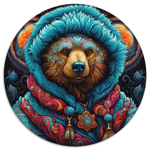 Puzzle für Erwachsene, 1000 Teile, Kunst, Tier, Bär, anspruchsvolle Puzzles, entwickelt Hand-Auge-Koordinationsfähigkeiten, (67,5 x 67,5 cm) von XHAXING