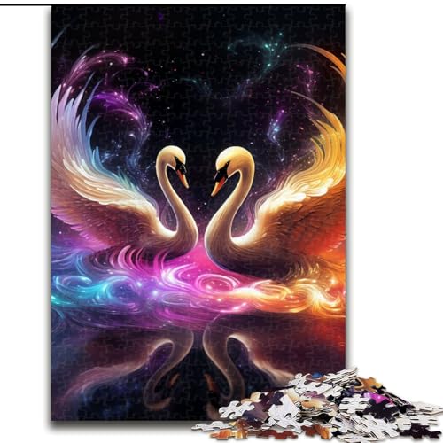 Puzzle für Erwachsene, 1000 Teile, Kunst, Tiere, Flamingos, Puzzle aus Holz, anspruchsvolles Denkspiel für Teenager, Spaß für den Familienspielabend, 1000 Teile(50x75cm) von XHAXING