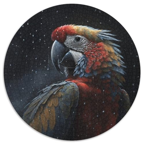 Puzzle für Erwachsene, 1000 Teile, Kunst-Papagei-Puzzle für Erwachsene, interaktives Familienspiel, Heimdekoration zum Selbermachen, anspruchsvolles Denksport-Geschenk (Größe 67,5 x 67,5 cm) von XHAXING