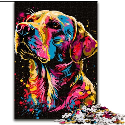 Puzzle für Erwachsene, 1000 Teile, Labrador Retriever-Hund, Kunstpuzzle aus Holz, für Teenager und Familienspaß, 1000 Teile(50x75cm) von XHAXING